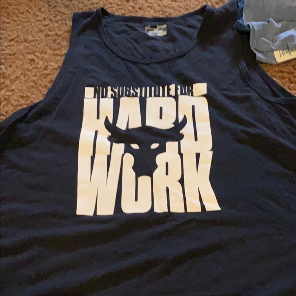 Two under armour project rock tank tops XL Men’s